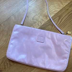 Vintage Anne Klein pale ballerina pink leather purse